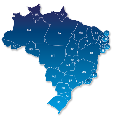 Área de cobertura da Freedom Saúde no Brasil